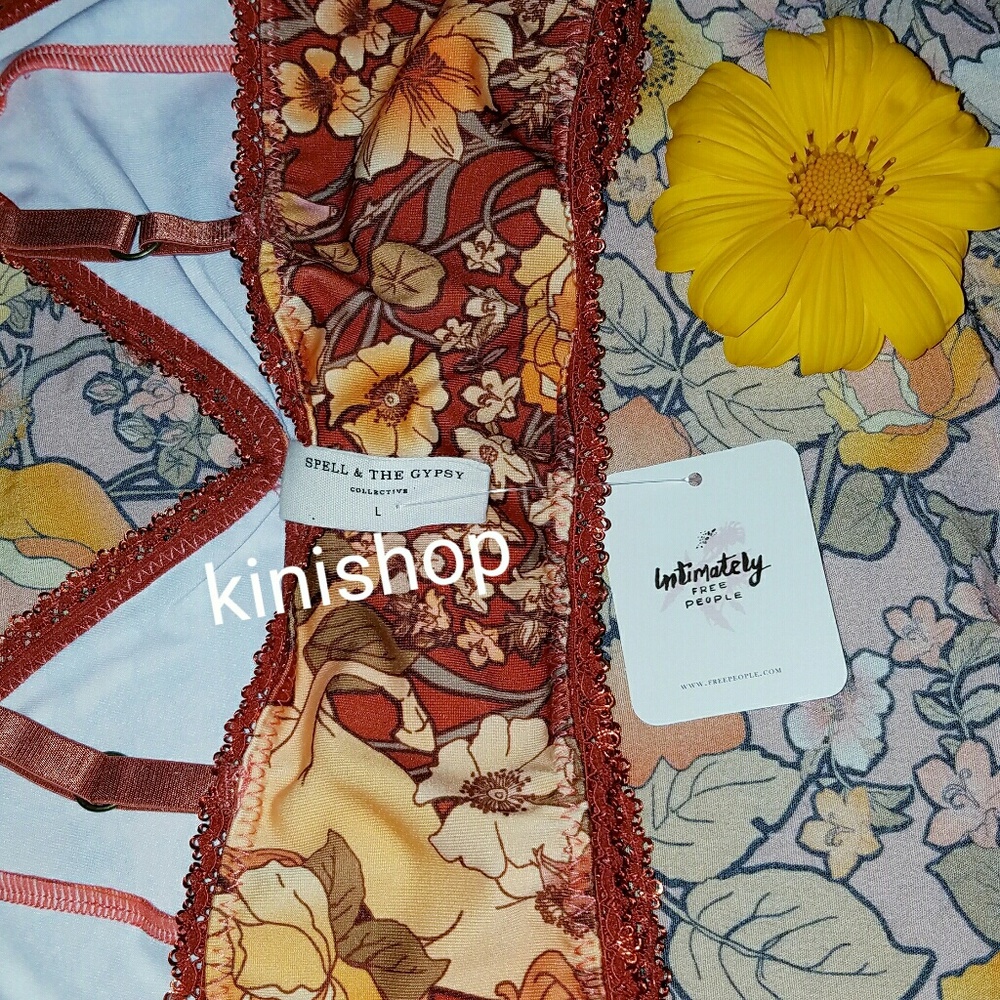 New spell Amethyst bralette amber copper bra L FP  - Picture 6 of 16